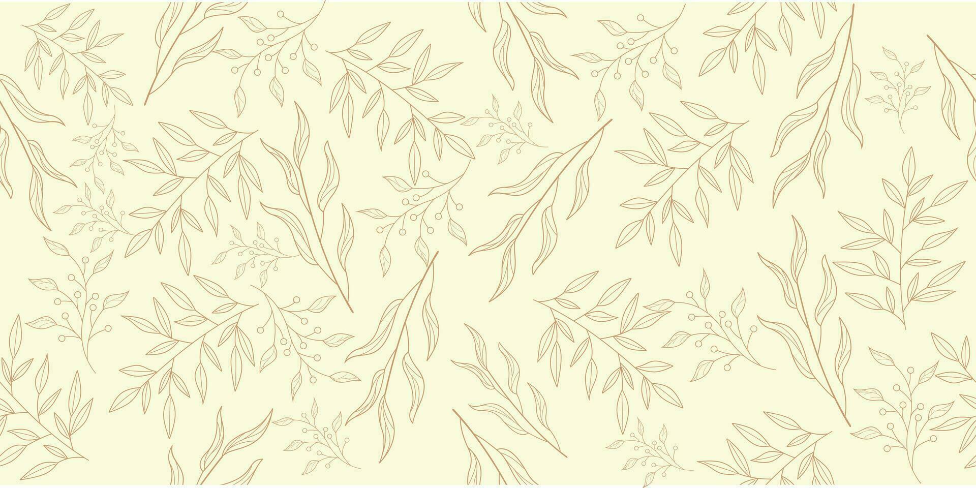 botanical seamless pattern with hand drawn leaf. Branch with leaves ornamental texture. texture set for fashion print design, wallpaper, wrapping paper, fabric, textile, background vector