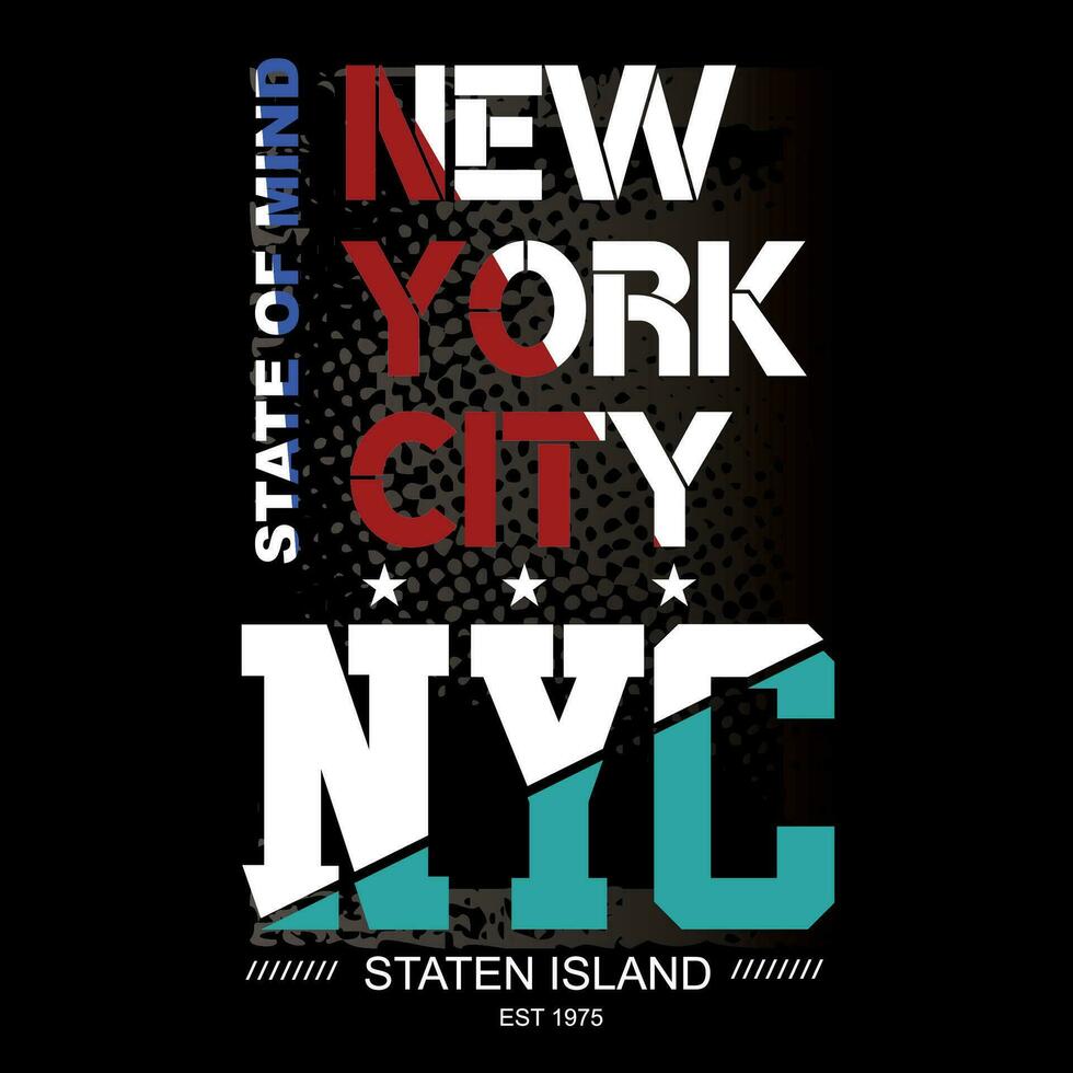 NYC,NEW YORK CITY, tee graphic typography for print vector  art illustration T shirt