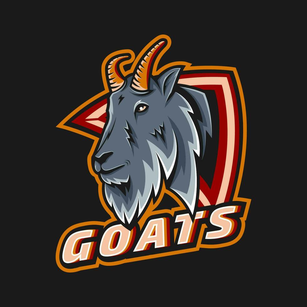 Goats head simple mascot animals logo vector