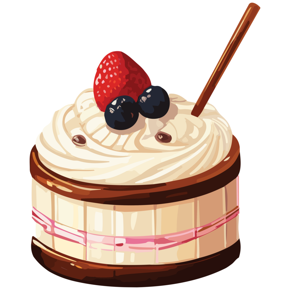 isolate mixed berry cake png
