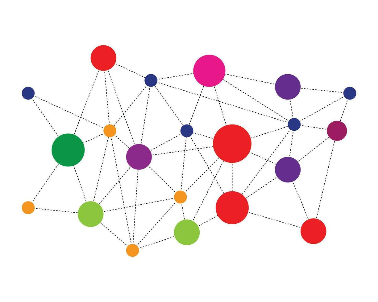 Vector blockchain networking connected technology fintech template.