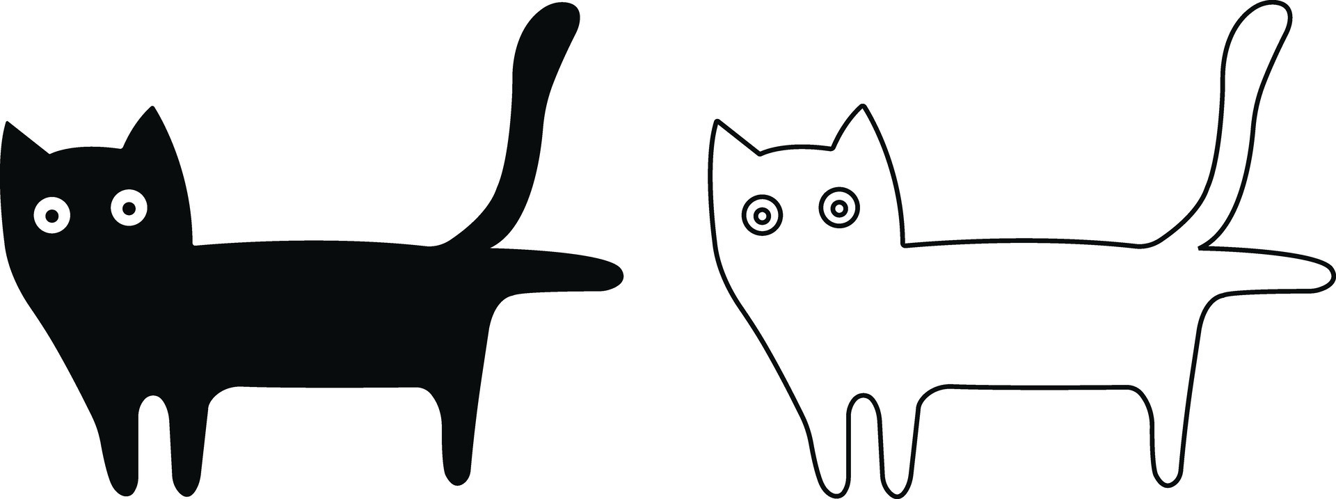 White cat icon isolated on transparent background Vector Image