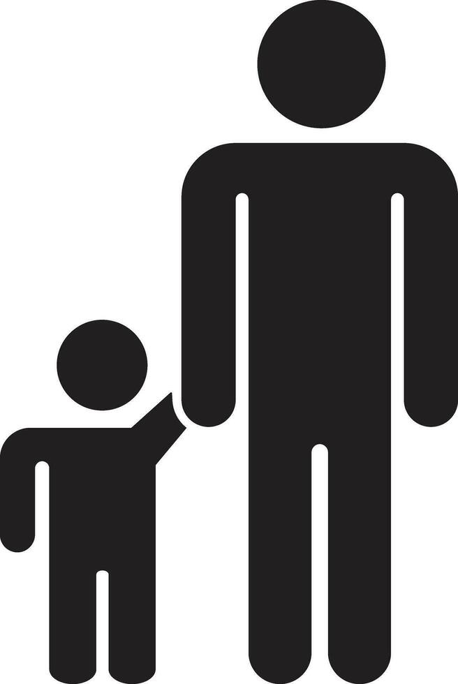 Parents and child family icon solid in flat trendy style. Happy little family for insurance symbol with father and son sign. Design isolated on transparent background. Vector for apps, website