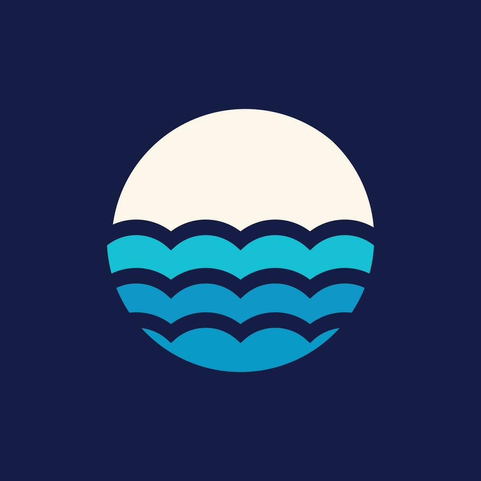Waves logo design element vector with creative modern concept