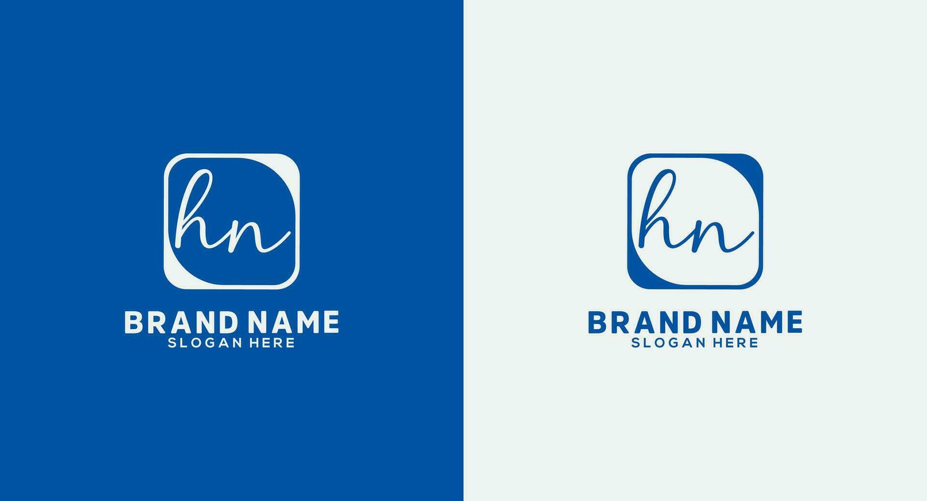 hn Letter Handwriting Signature Logo hn Logo hn icon Design vector