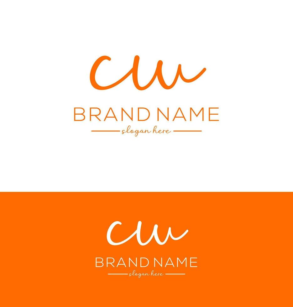 cw Letter Handwriting Signature Logo cw icon cw latter logo Design vector