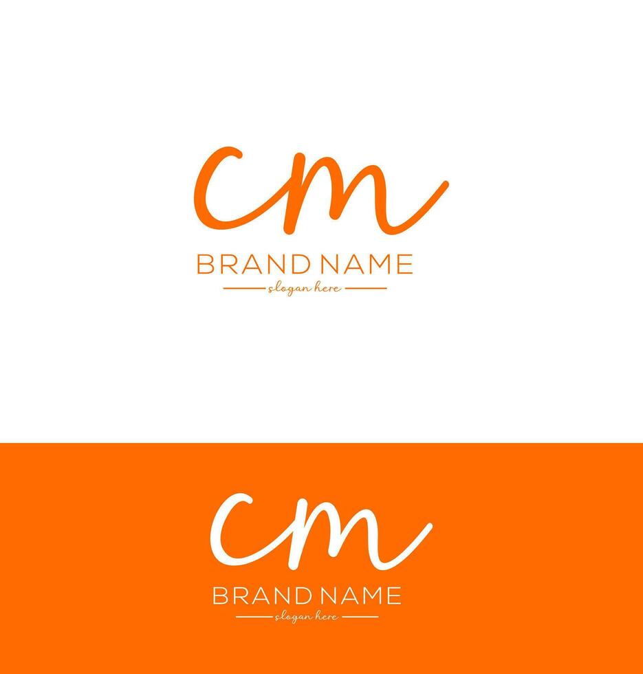 cm Letter Handwriting Signature Logo cm icon cm latter logo Design vector