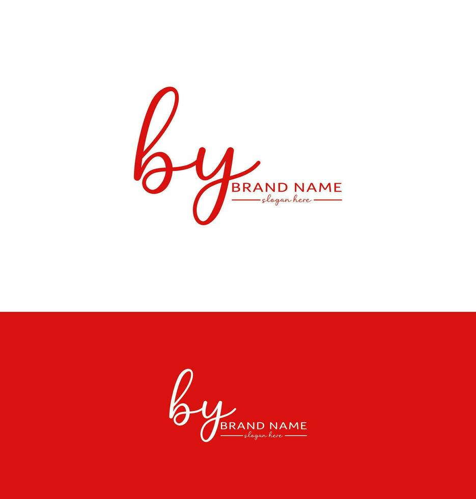 by Letter Handwriting Signature Logo by icon Design vector