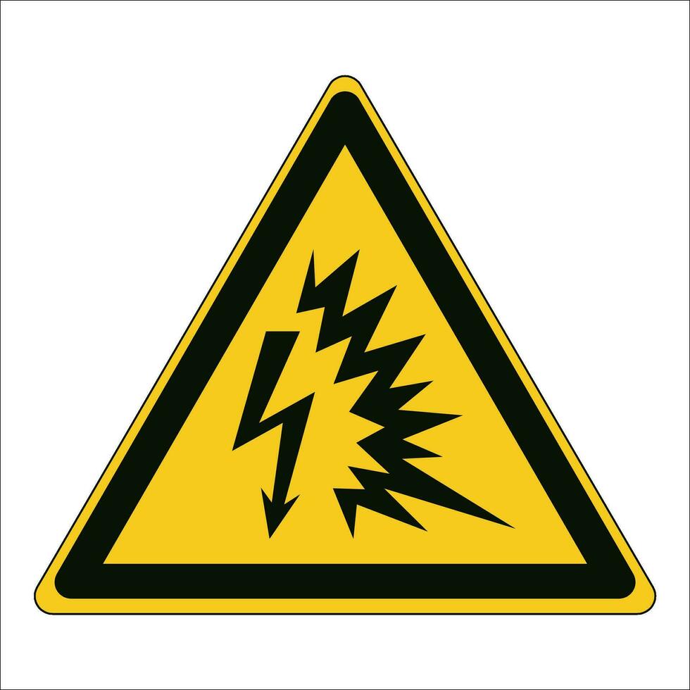 ISO 7010 Graphical symbols Registered Safety Sign Warning Warning Arc flash vector