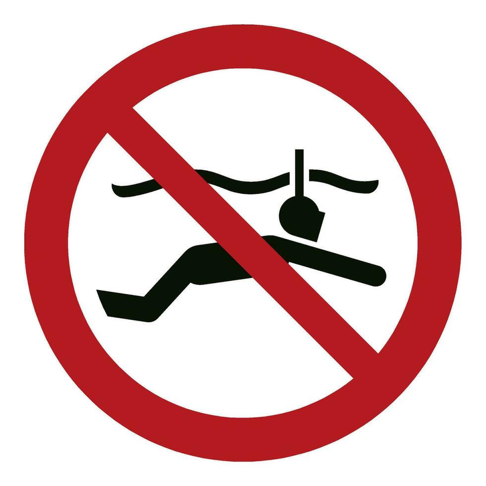 ISO 7010 Registered safety signs symbol pictogram Warnings Caution Danger Prohibition No snorkelling vector