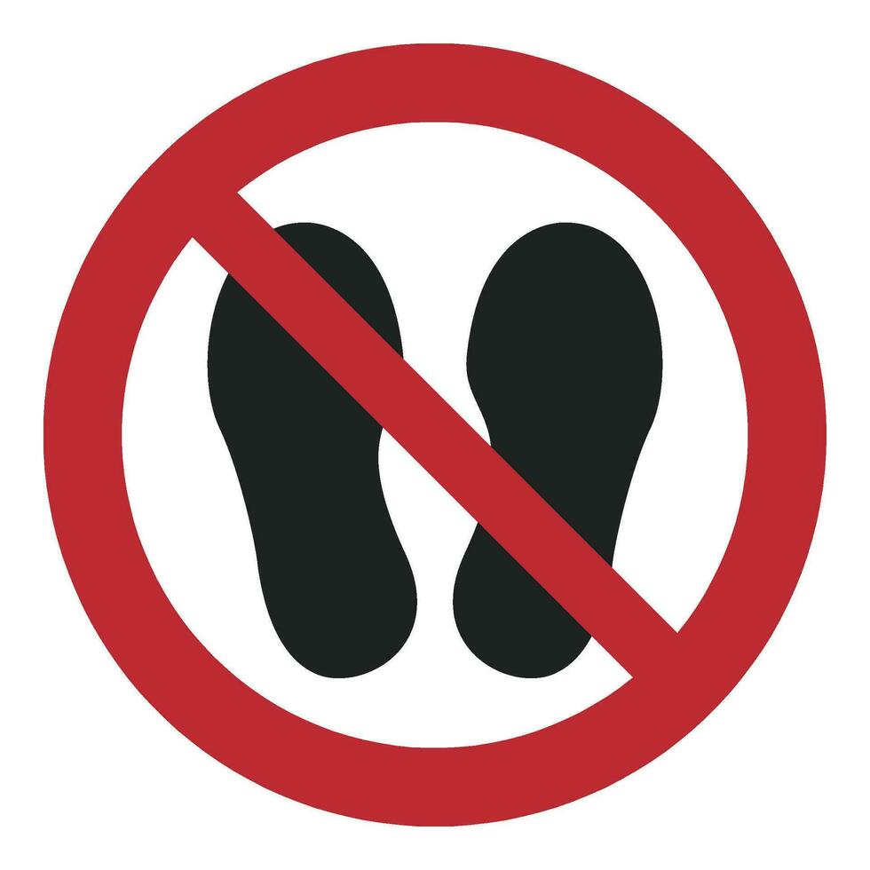 ISO 7010 Registered safety signs symbol pictogram Warnings Caution Danger Prohibition Do not walk or stand here vector