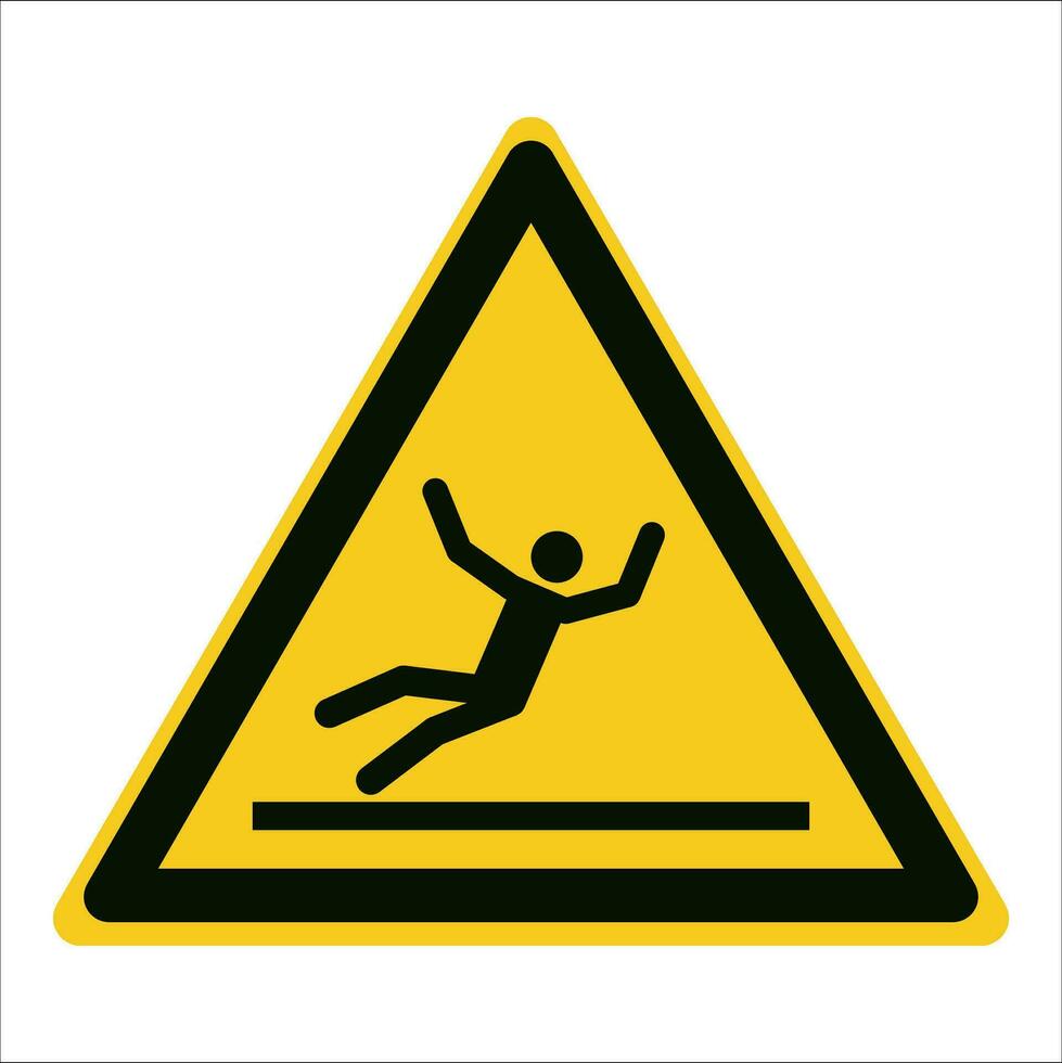 ISO 7010 Registered safety signs symbol pictogram Warnings Caution Danger Slippery surface vector