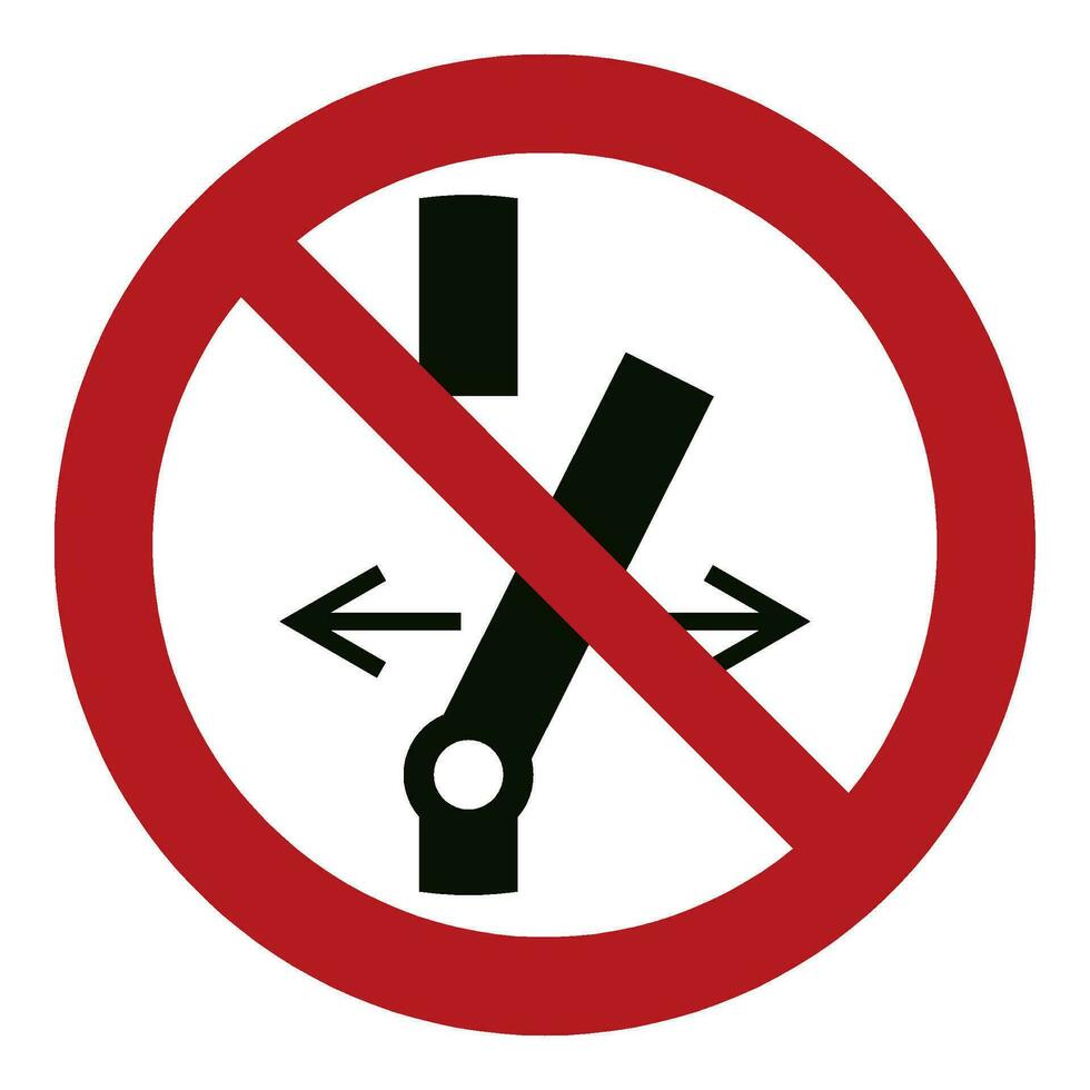 ISO 7010 Registered safety signs symbol pictogram Warnings Caution Danger Prohibition Do not alter the state of the switch vector