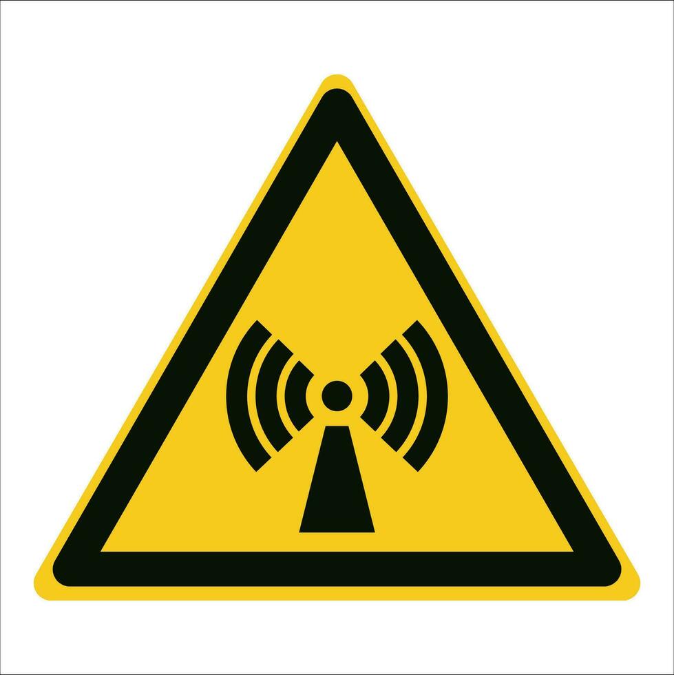 ISO 7010 Registered safety signs symbol pictogram Warnings Caution Danger Non-ionizing radiation vector