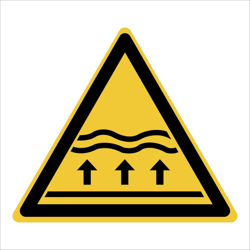 ISO 7010 Registered safety signs symbol pictogram Warnings Caution Danger Flood zone vector