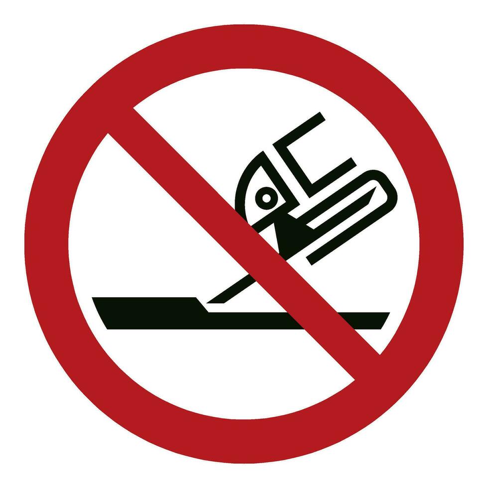 ISO 7010 Registered safety signs symbol pictogram Warnings Caution Danger Prohibition Do not use for face grinding vector