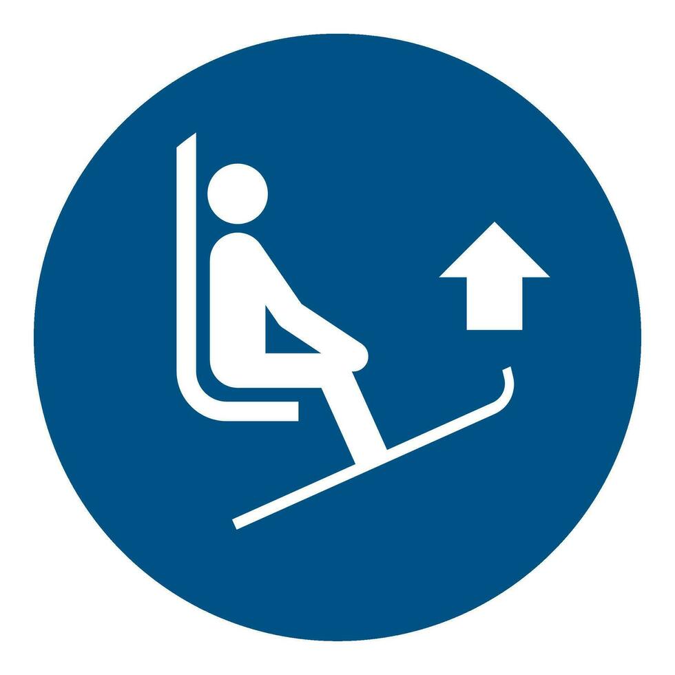 ISO 7010 Registered safety signs symbol pictogram Warnings Caution Notice Mandatory Lift ski tips vector