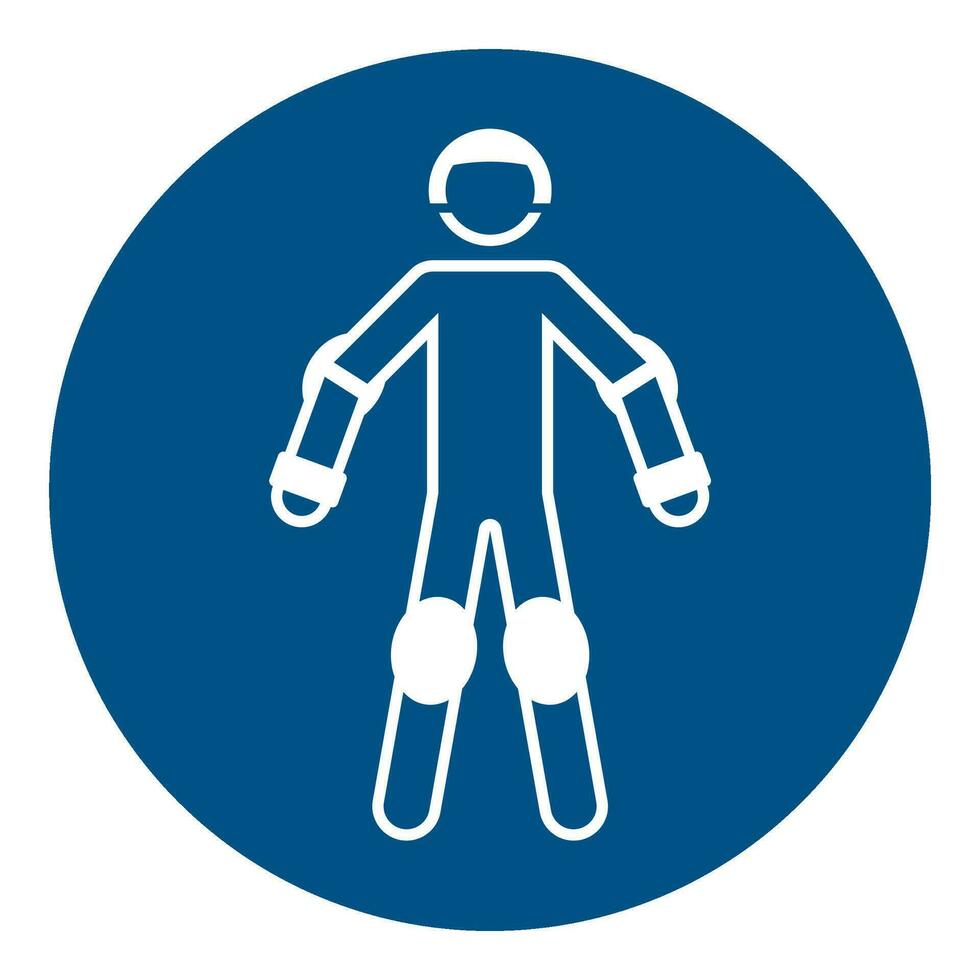 ISO 7010 Registered safety signs symbol pictogram Warnings Caution Notice Mandatory Wear protective roller sport equipment vector