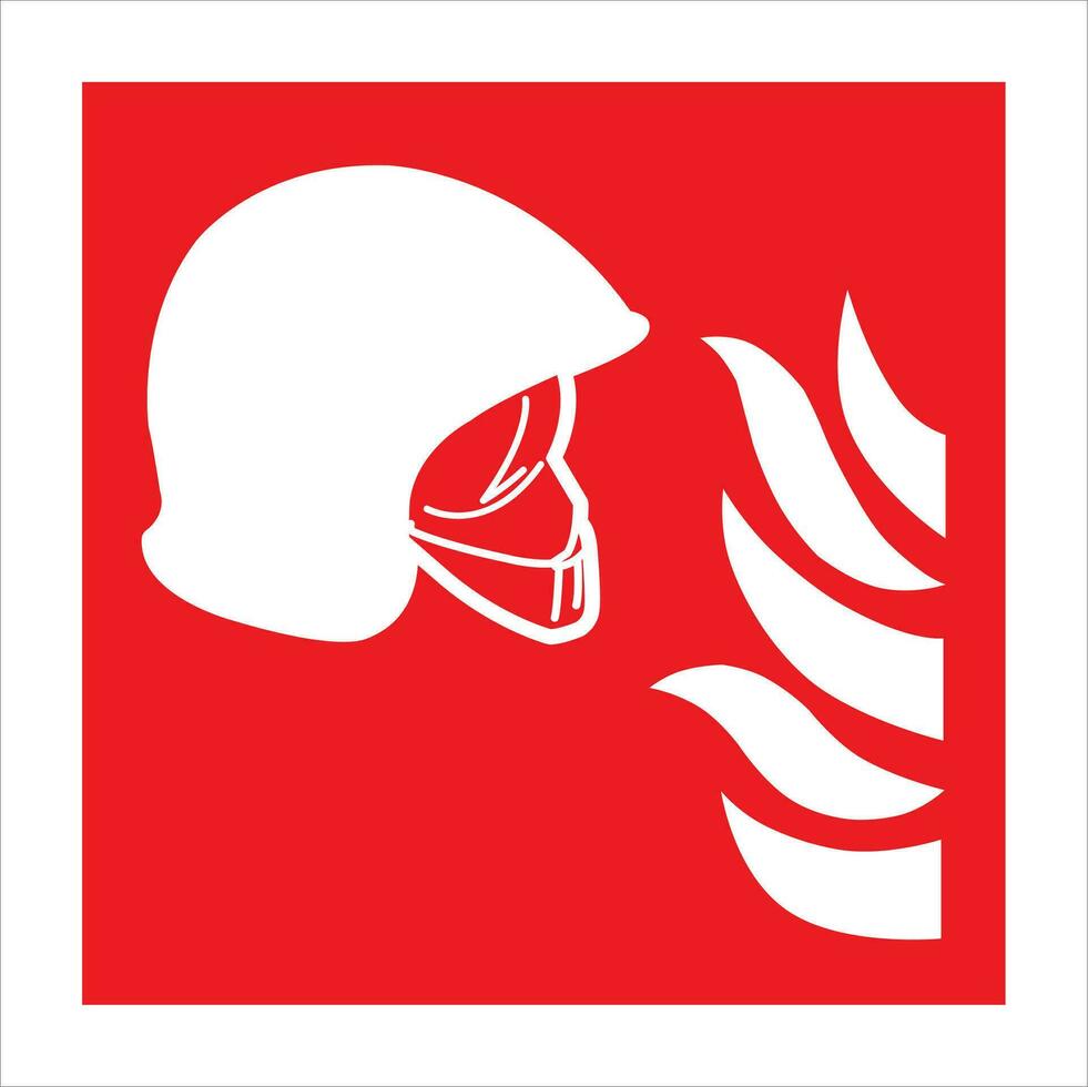 ISO 7010 registered safety signs fire equipment action emergency signs Collection of fire fighting equipment vector