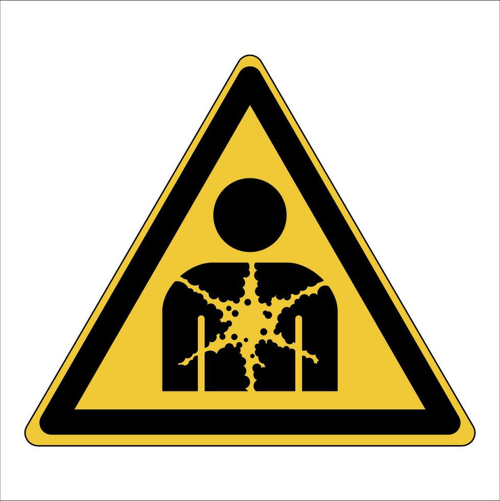 ISO 7010 Registered safety signs symbol pictogram Warnings Caution Danger Substance or mixture presenting a health hazard vector