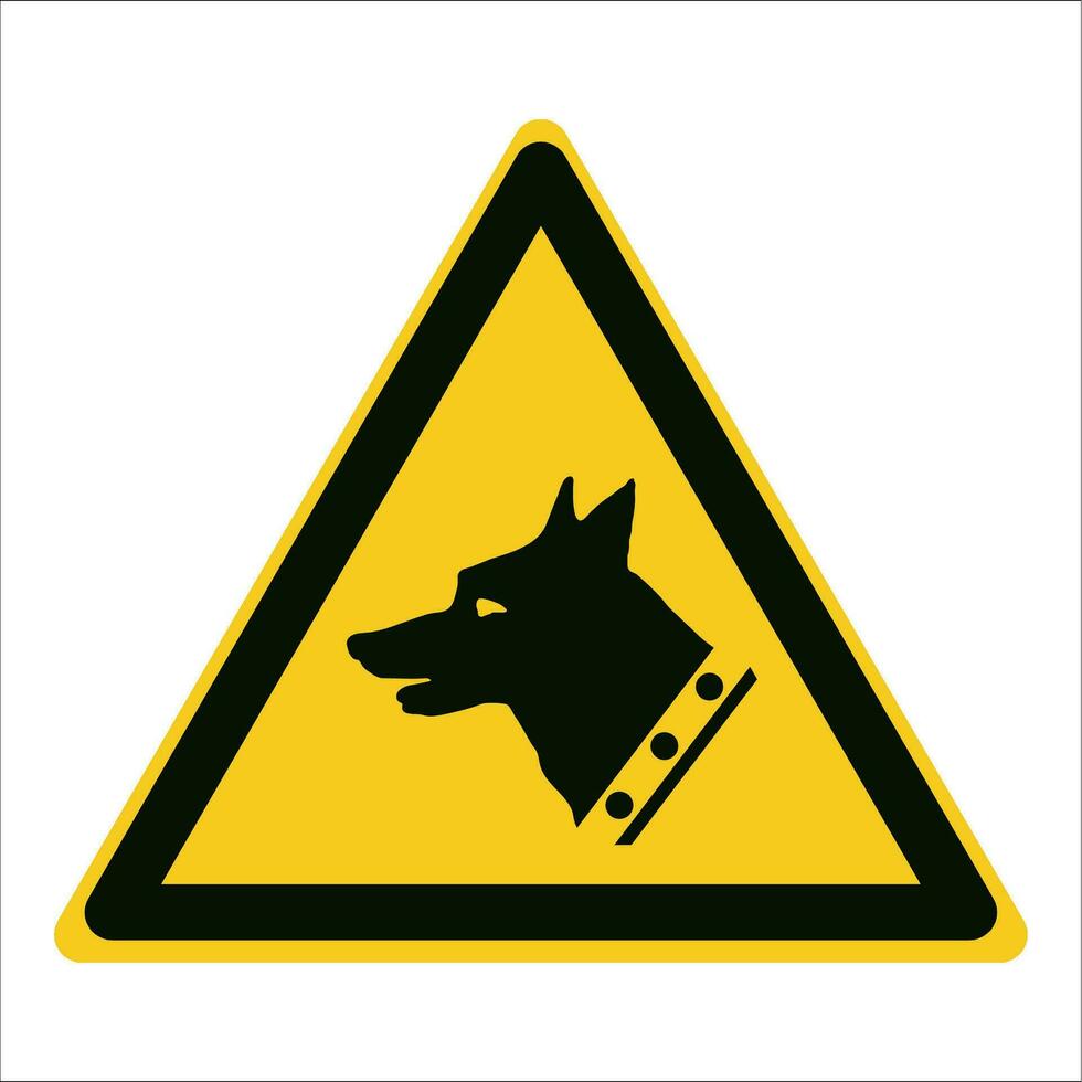 ISO 7010 Graphical symbols Registered Safety Sign Warning Guard dog vector