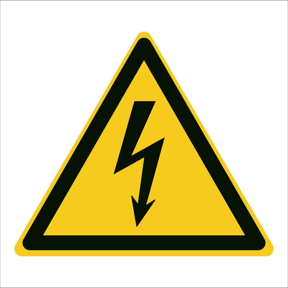 ISO 7010 Graphical symbols Registered Safety Sign Warning Electricity vector