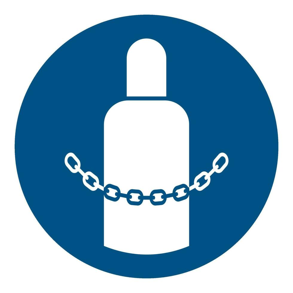 ISO 7010 Registered safety signs symbol pictogram Warnings Caution Notice Mandatory Secure gas cylinders vector