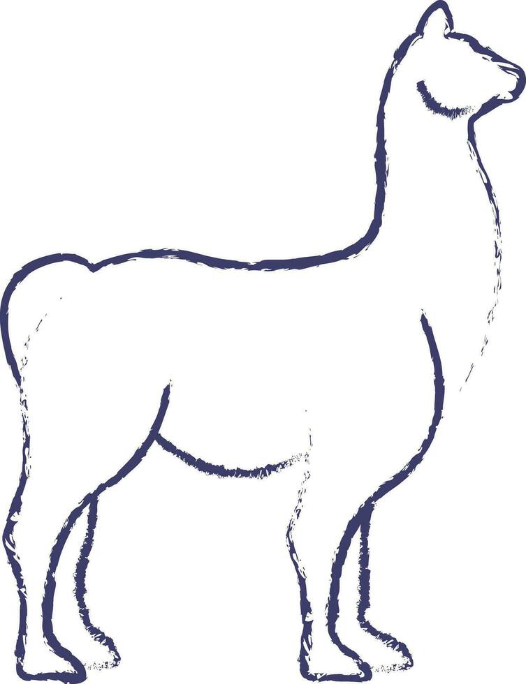 llama mano dibujado vector ilustración