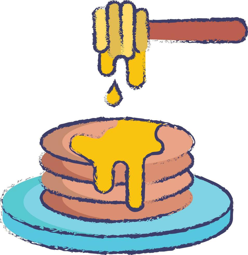 Pancake hand drawn vector illustration