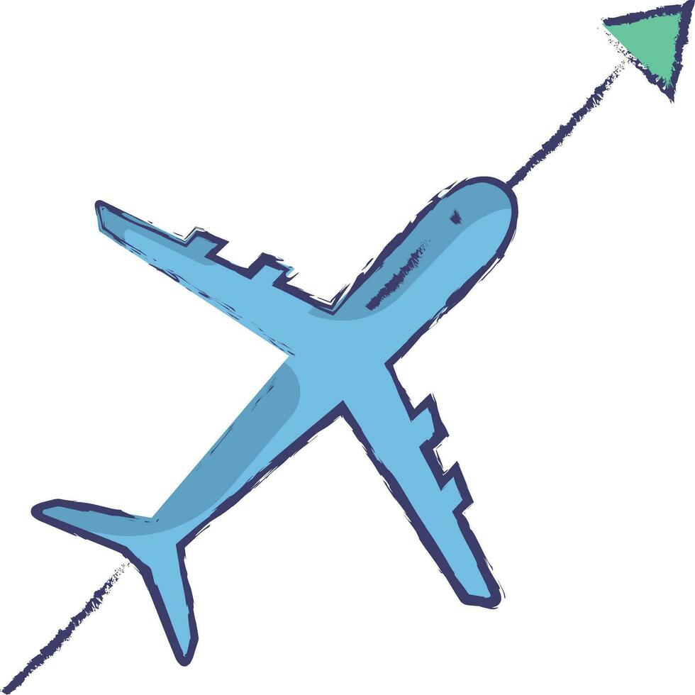Flight Direction hand drawn vector illustration