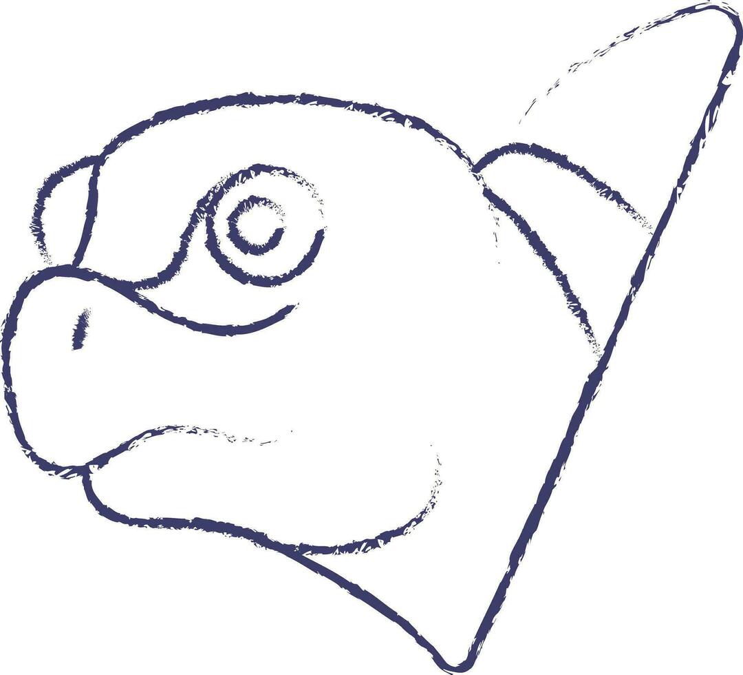 Turtle face hand drawn vector illustration