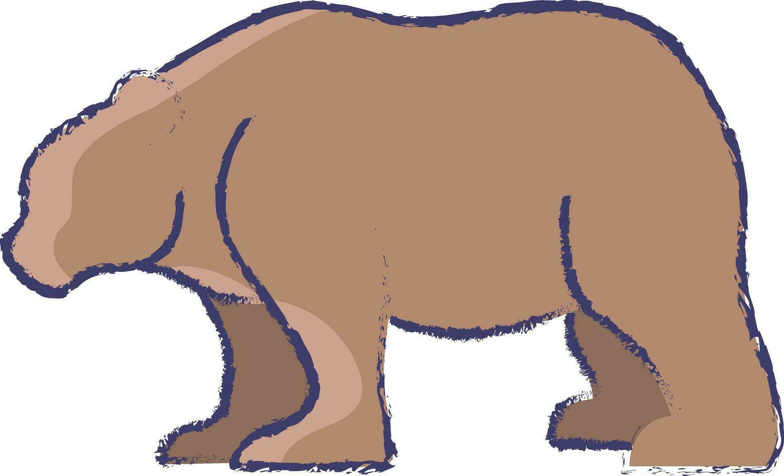 Bear hand drawn vector illustration