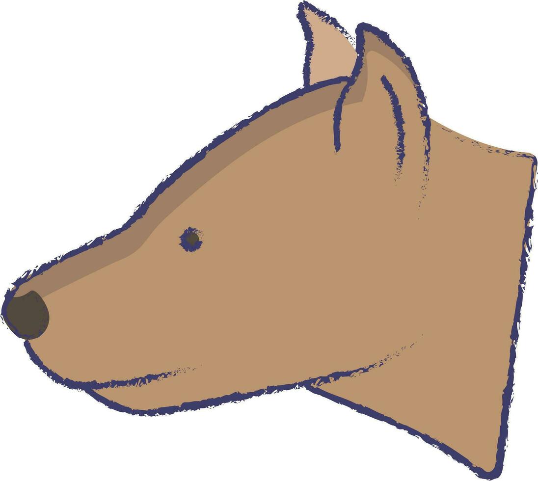Hyena face hand drawn vector illustration