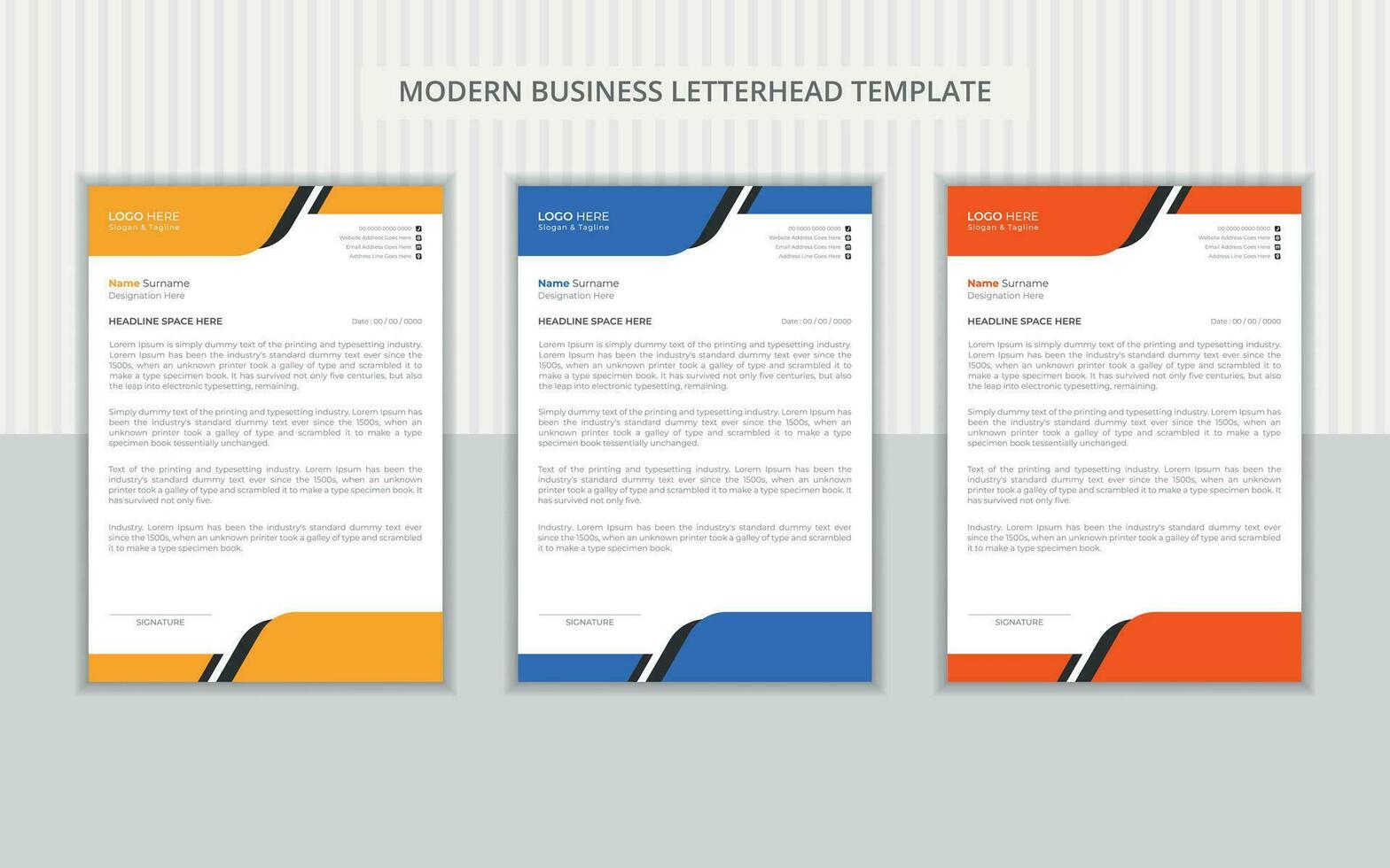 Elegant and modern business letterhead design for your professional business vector