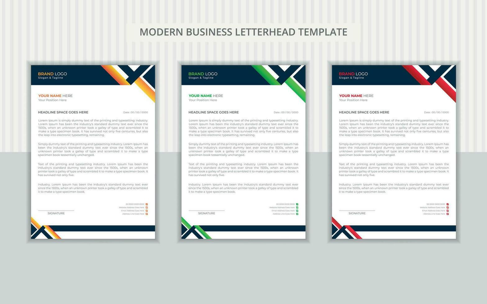 Letterhead Design Template vector