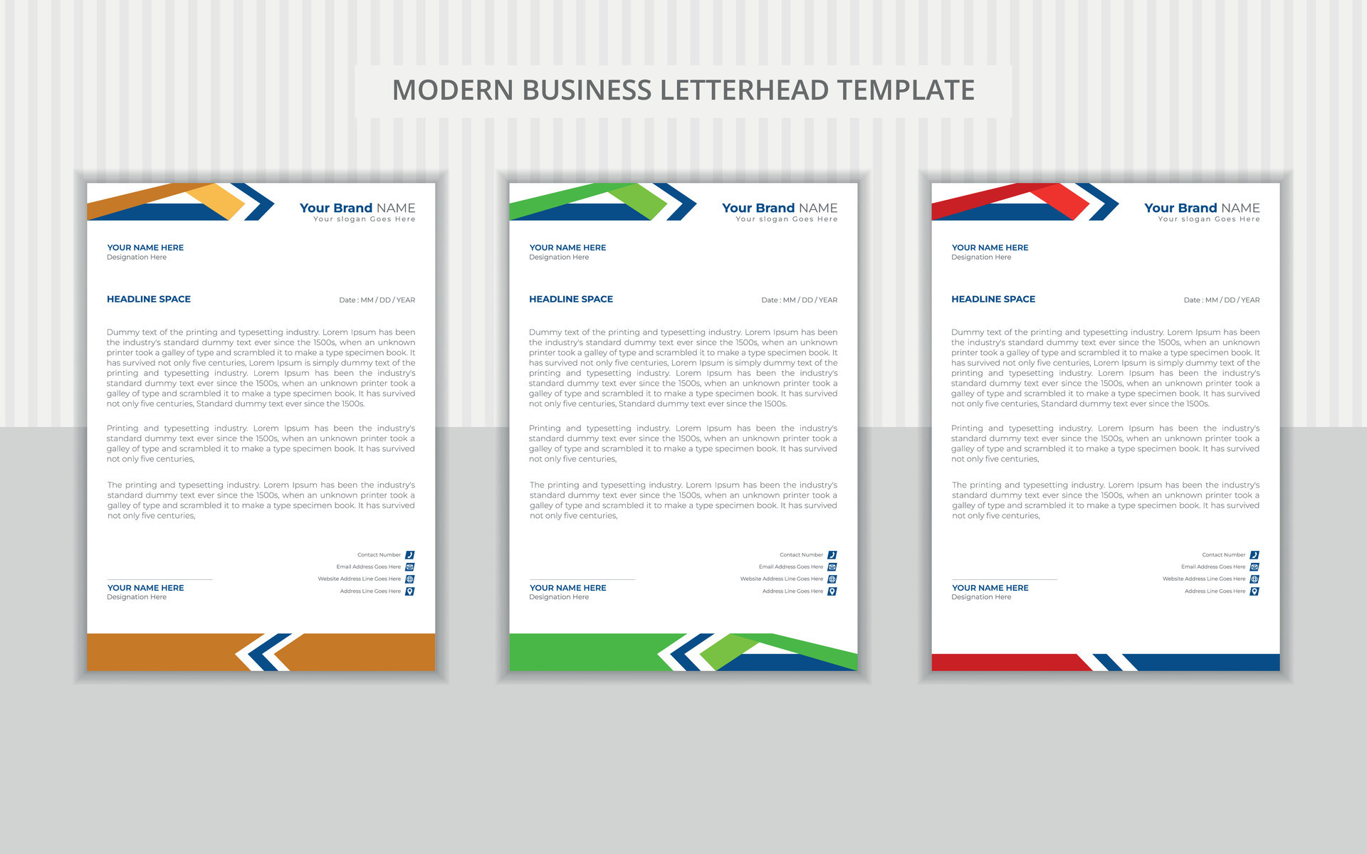 Simple Letterhead Design Template 31091019 Vector Art at Vecteezy