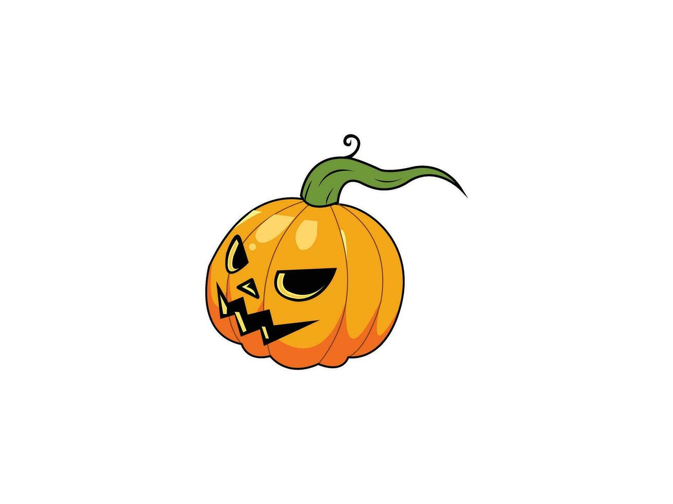 Halloween Pumpkin Witch Hat Illustration vector