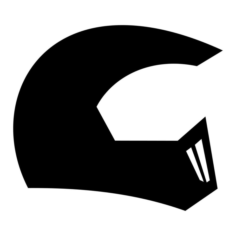Helmet motorcycle icon logo vector. vector