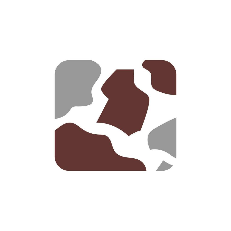 Simple Stone Wall Logo Design Template Symbol Illustration vector