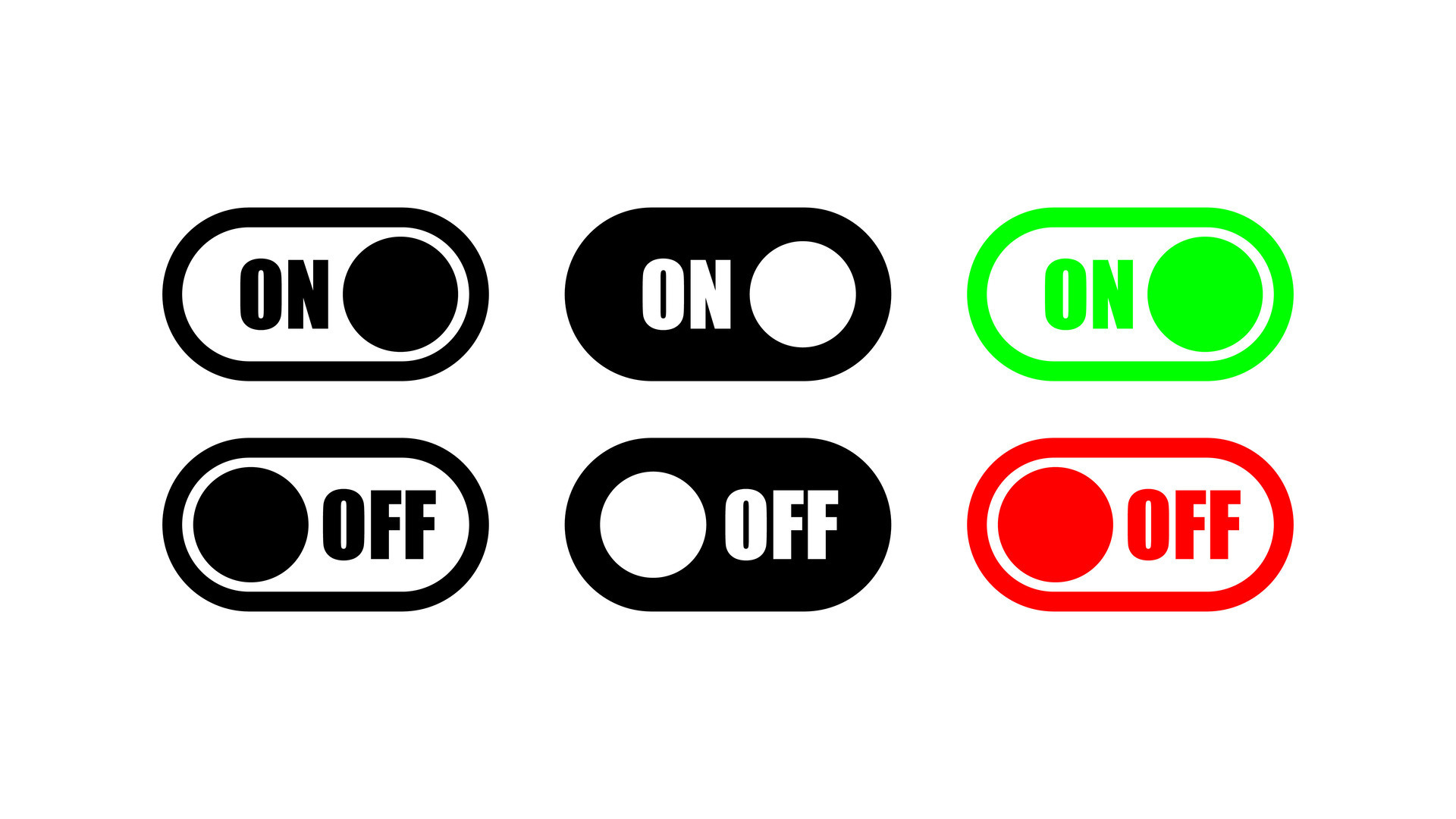 Vector Set of On Off Buttons 31091152 Vector Art at Vecteezy
