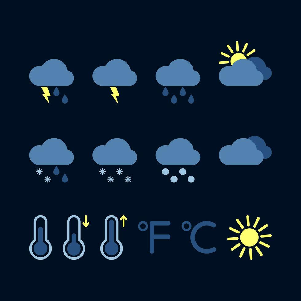 vector conjunto de clima íconos