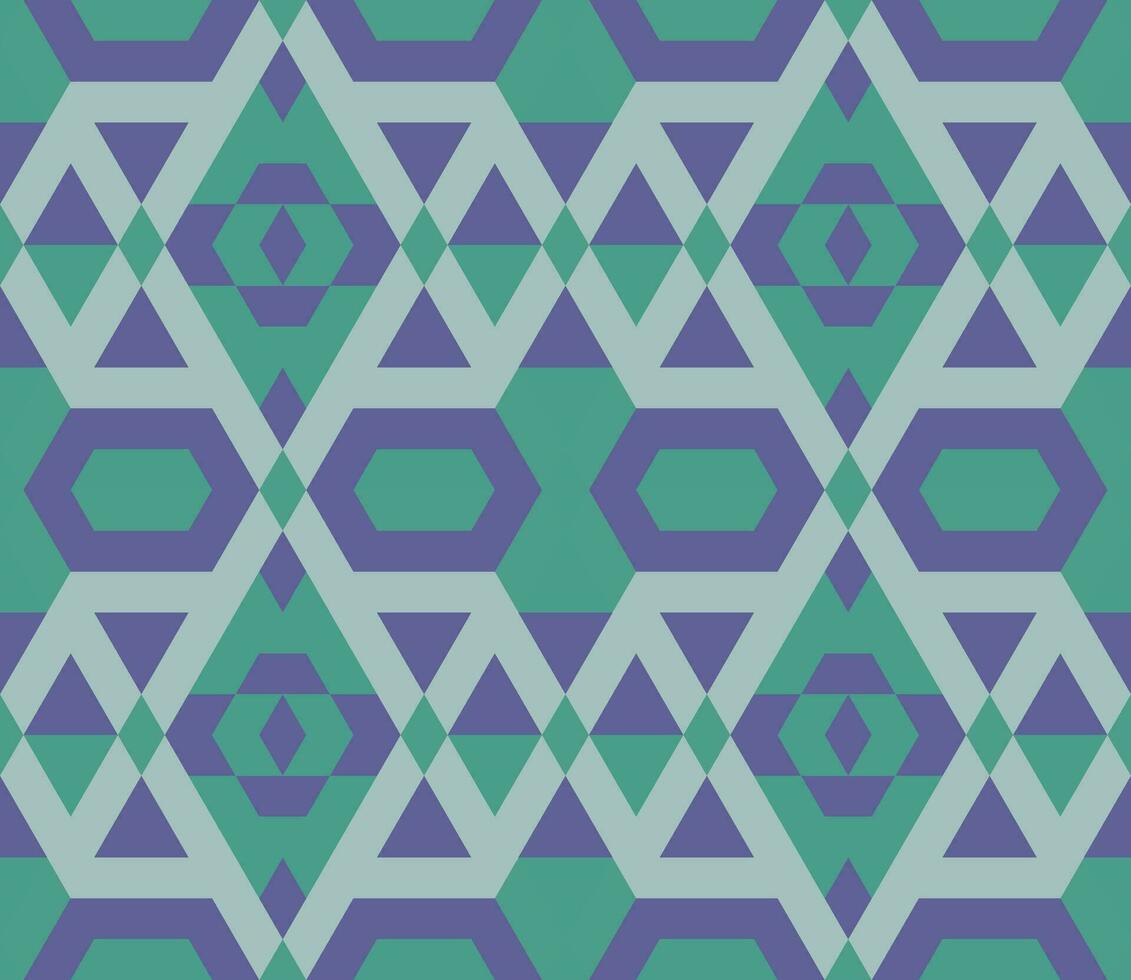Ethnic seamless pattern with rhombuses, triangles, geometric shapes. Tribal geometrical background. vector