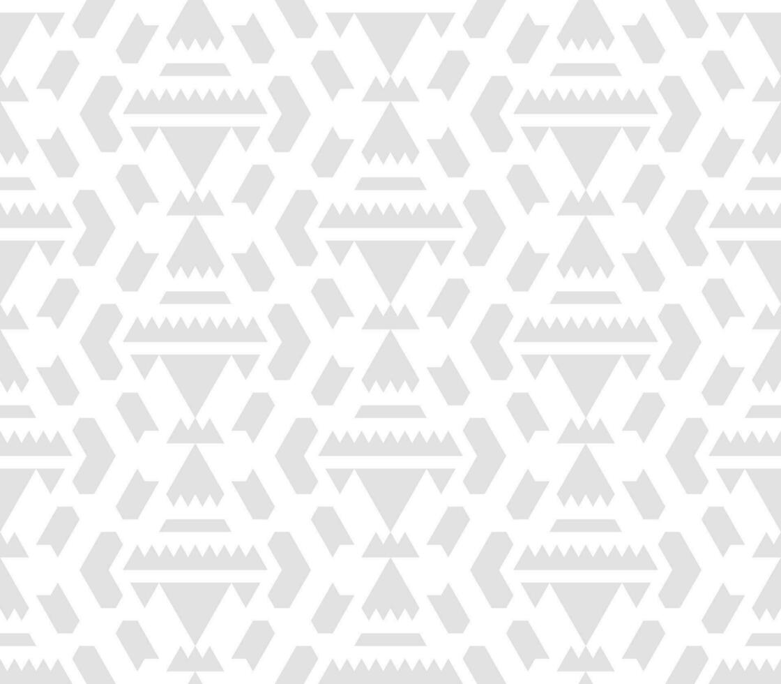 Ethnic seamless pattern with rhombuses, triangles, geometric shapes. Tribal geometrical background. vector