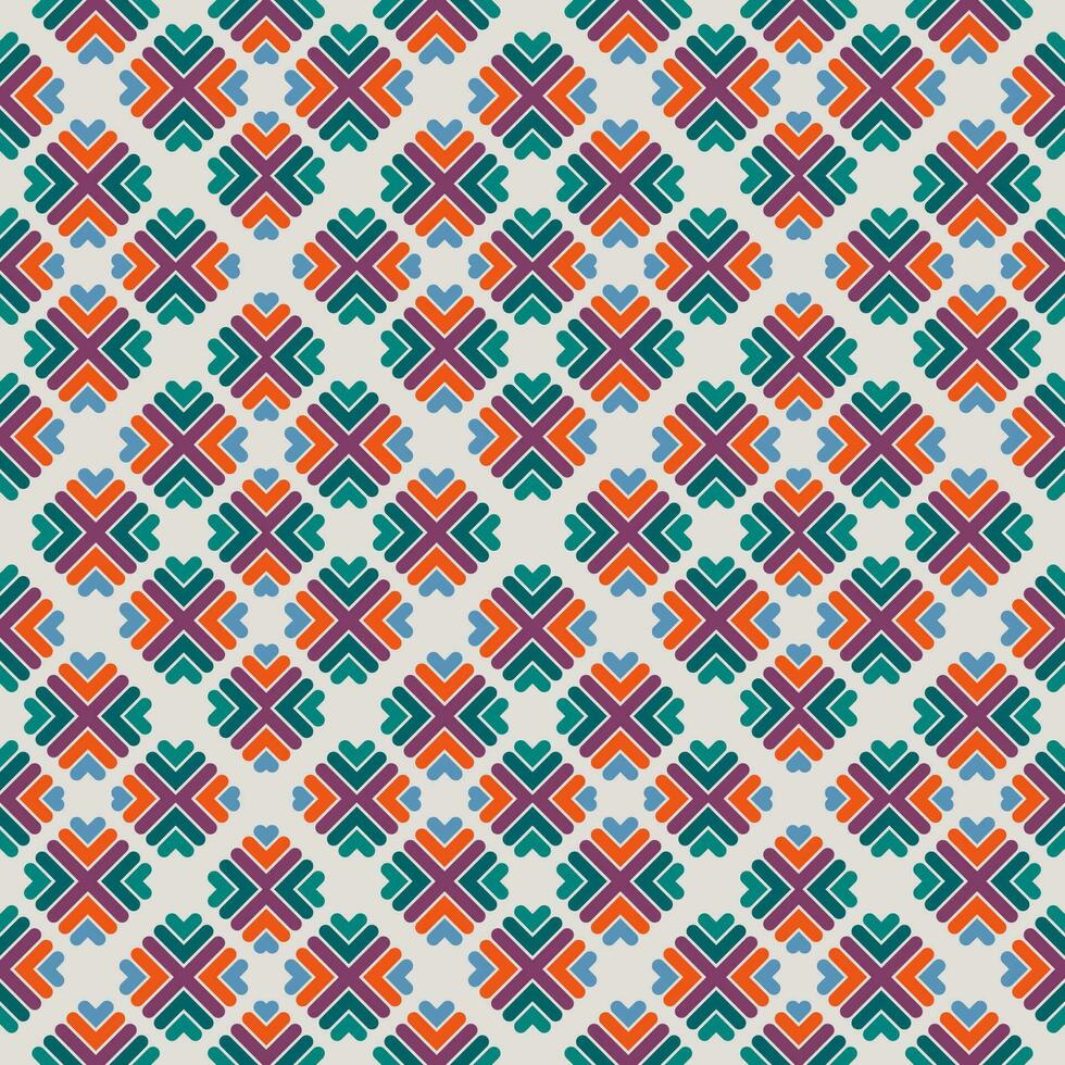 Abstract striped geometric seamless pattern with rhombus shapes. Mosaic, tile background, wrapping paper. vector