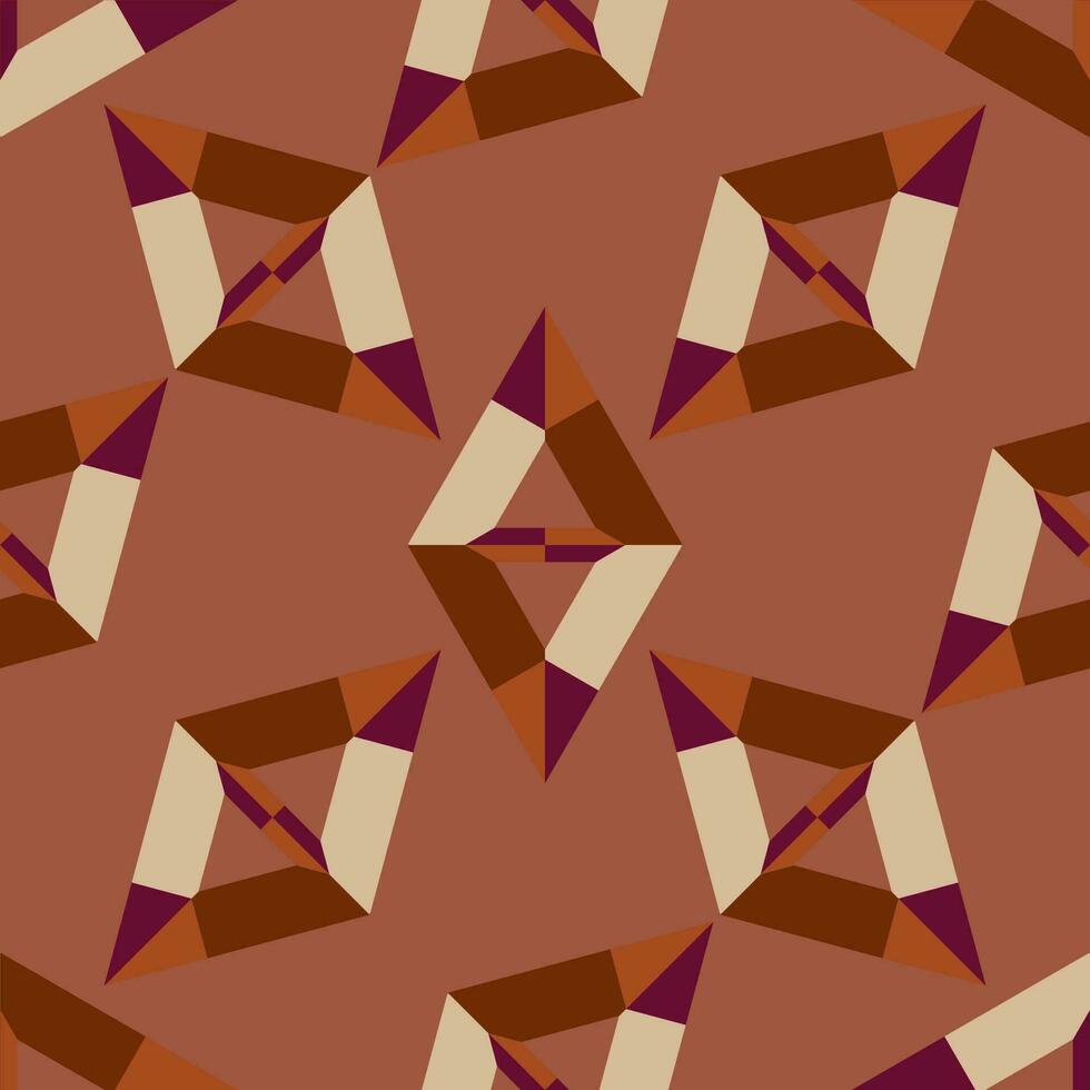 Striped abstract geometric seamless pattern with rhombuses. Tile background. Infinity wrapping paper with different shapes. Creative texture. vector