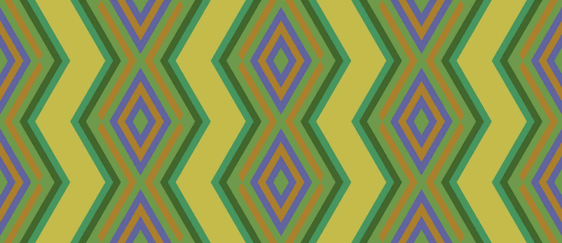 Ethnic seamless pattern with rhombuses, triangles, geometric shapes. Tribal geometrical background. vector