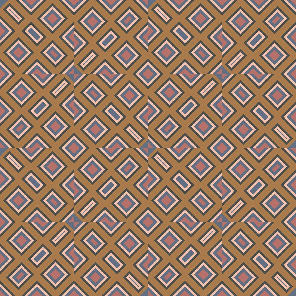 Striped abstract geometric seamless pattern with rhombuses. Tile background. Infinity wrapping paper with different shapes. Creative texture. vector