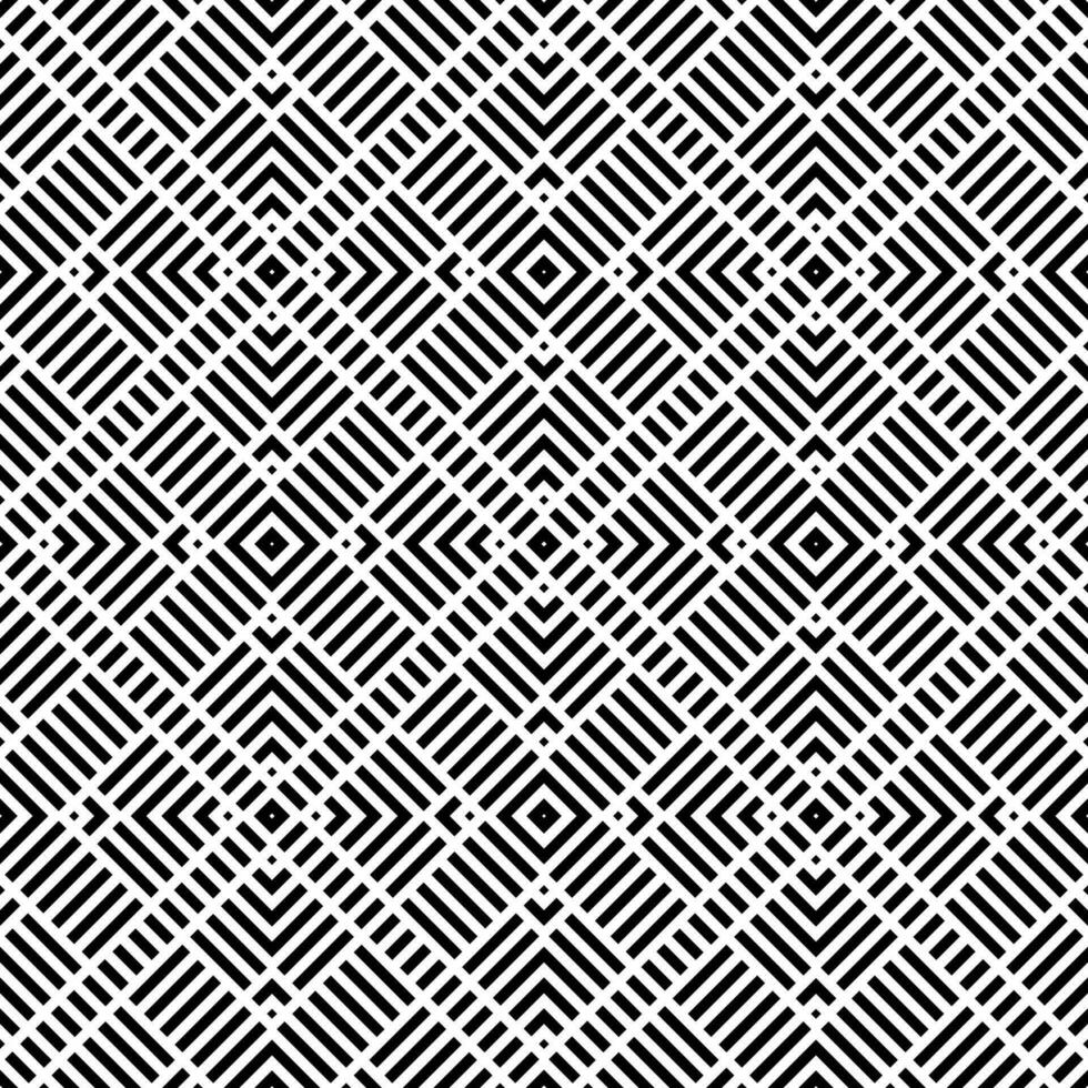 Striped abstract geometric seamless pattern with rhombuses. Tile background. Infinity wrapping paper with different shapes. Creative texture. vector