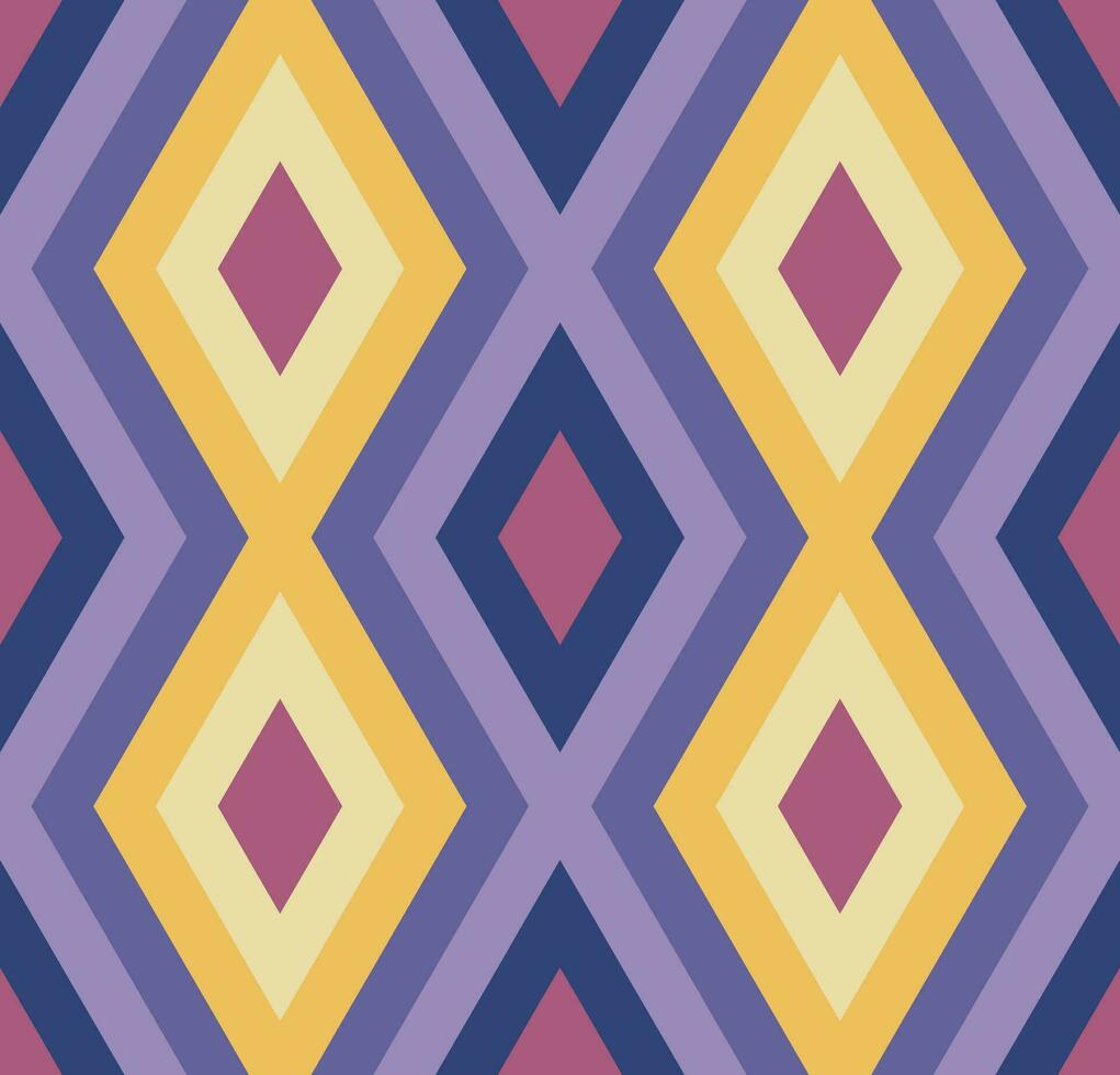 Ethnic seamless pattern with rhombuses, triangles, geometric shapes. Tribal geometrical background. vector