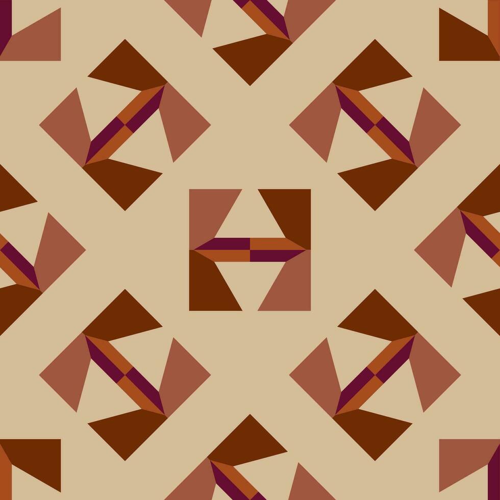 Ethnic seamless pattern with rhombuses, triangles, geometric shapes. Tribal geometrical background. vector